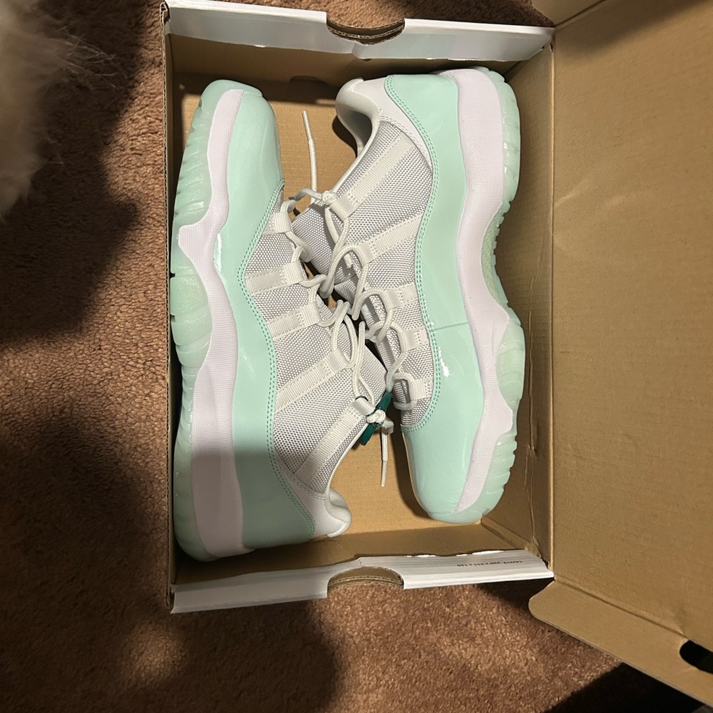 Jordan Women's igloo 11’s Green and White Sneakers